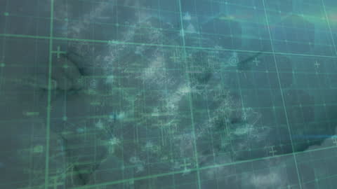 Digital Data Visualization with Abstract Grid and Technology Interface