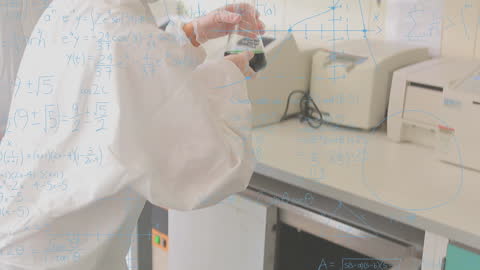 Scientific Research with Overlay of Mathematical Equations