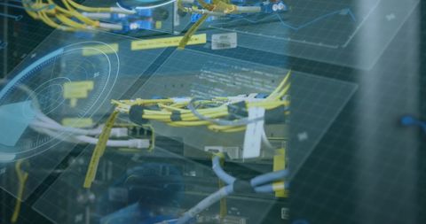 Digital Interface Augments Modern Server Room Technology - Download Free Stock Images Pikwizard.com