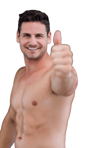 Cheerful Athletic Man Giving Thumbs Up on Transparent Background - Download Free Stock Videos Pikwizard.com