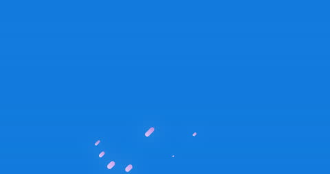 Abstract Purple Shapes on Blue Background Digital Animation