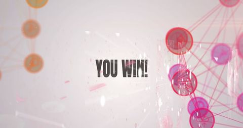 You Win Message Overlay on Data Connections Background - Download Free Stock Images Pikwizard.com