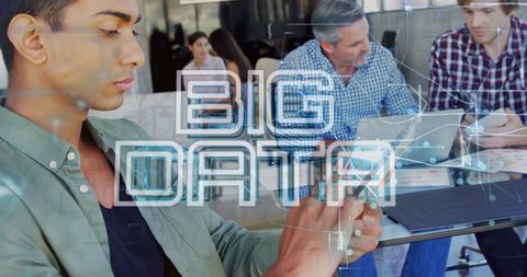 Office collaboration with big data overlay concept