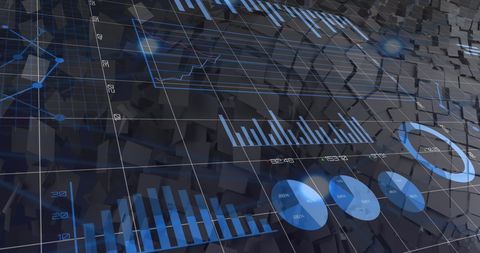 Digital Interface with Data Visualization and Graphs - Download Free Stock Images Pikwizard.com