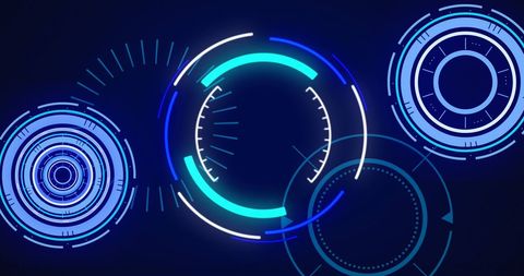 Futuristic Digital Interface with Data Processing Graphs - Download Free Stock Images Pikwizard.com