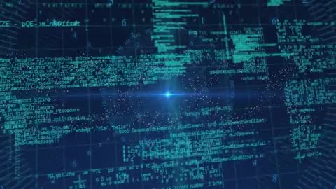 Digital Data Sphere Forming Amid Complex Code Streams