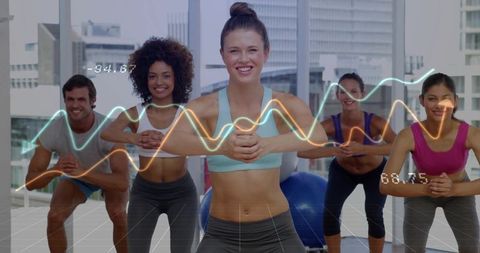 Group Fitness Class with Advanced Performance Tracking