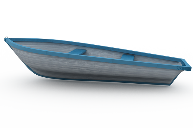 Blue White Painted Transparent Boat Floating - Download Free Stock Videos Pikwizard.com