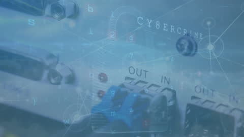 Cybersecurity and Data Network Concept with Global Connections