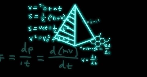 Mathematical Formulas and Symbols on Black Neon Background - Download Free Stock Images Pikwizard.com