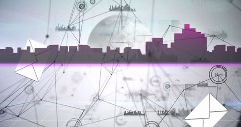 Global Network over Cityscape with Futuristic Connections - Download Free Stock Images Pikwizard.com