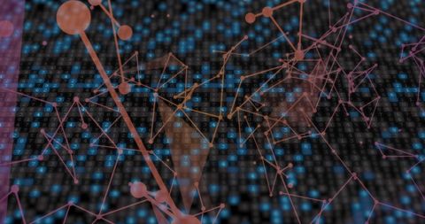 Futuristic Digital Network Overlaying Binary Code - Download Free Stock Images Pikwizard.com