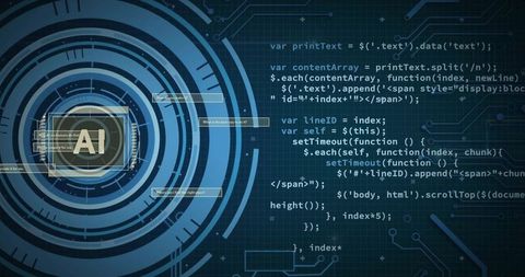 Artificial Intelligence Data Flow and Programming Code - Download Free Stock Images Pikwizard.com