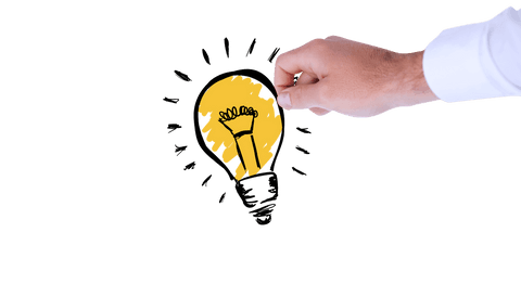 transparent hand drawing light bulb symbolizing ideas - Download Free Stock Videos Pikwizard.com