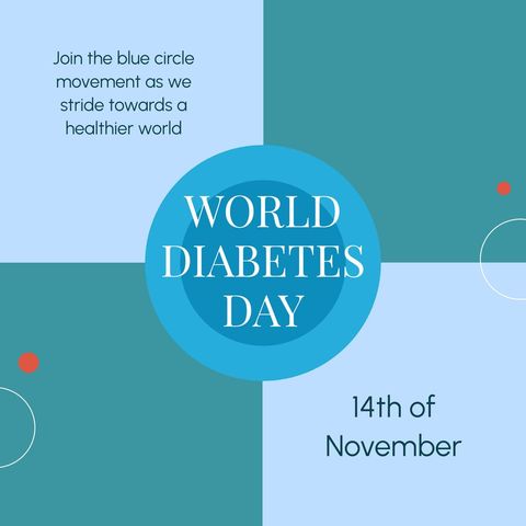World Diabetes Day Awareness Concept with Blue Circle - Download Free Stock Templates Pikwizard.com
