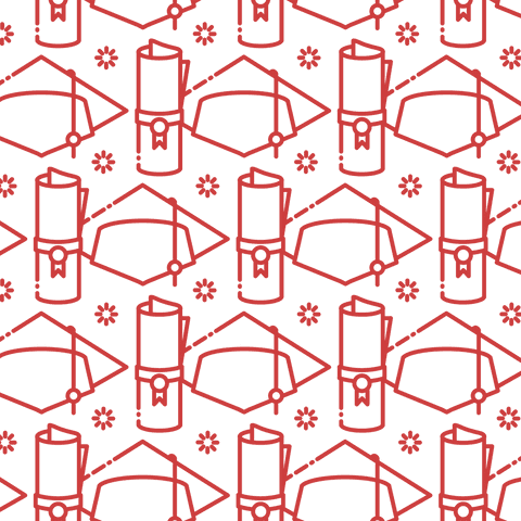 seamless graduation elements pattern on transparent background - Download Free Stock Videos Pikwizard.com