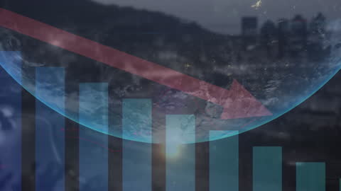 Global Economic Decline with Visual Data Illustration