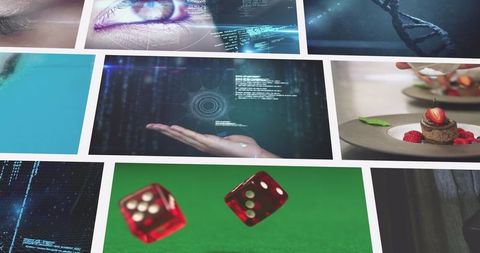 Futuristic Technology and Leisure Screencollage Displaying Diverse Activities