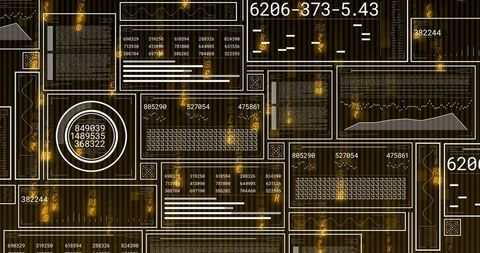Visualizing real-time financial data on glowing HUD dashboard with charts, gauges, analytics