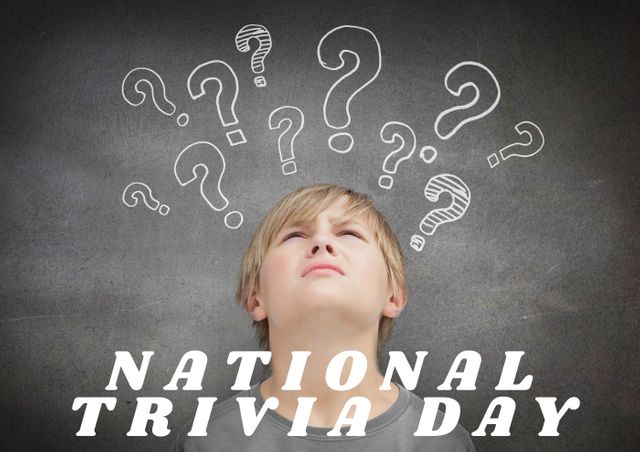 Perfect visual for promoting National Trivia Day events, educational materials, and curiosity-driven activities. Suitable for social media posts, school newsletters, and trivia night promotions.