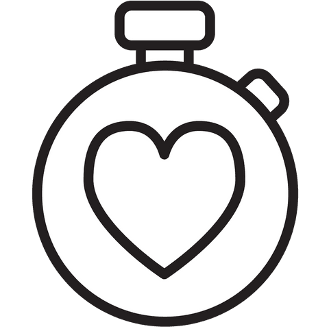 Stopwatch Icon with Heart Symbol on Transparent Background - Download Free Stock Videos Pikwizard.com