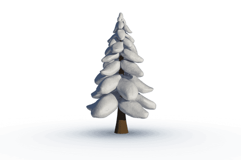 isolated digital illustration of snowy tree on transparent background - Download Free Stock Videos Pikwizard.com