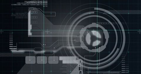Futuristic Interface Display with Data Grids - Download Free Stock Images Pikwizard.com