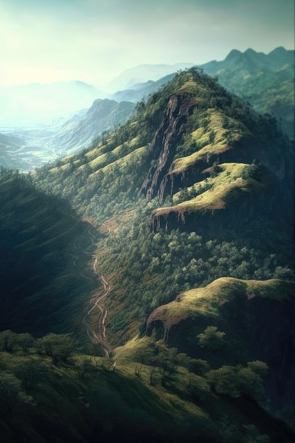 Majestic Mountain Range with Scenic Valleys - Download Free Stock Images Pikwizard.com