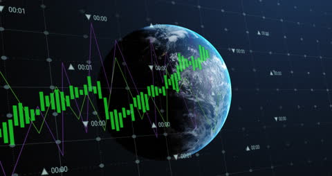Global Economy Intersecting with Data Analytics in Space Concept