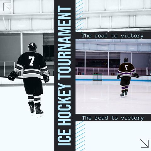 caucasian male ice hockey player competing at tournament - Download Free Stock Templates Pikwizard.com