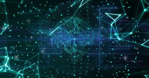 Digital Network Visualization with Global Technology Concept - Download Free Stock Images Pikwizard.com
