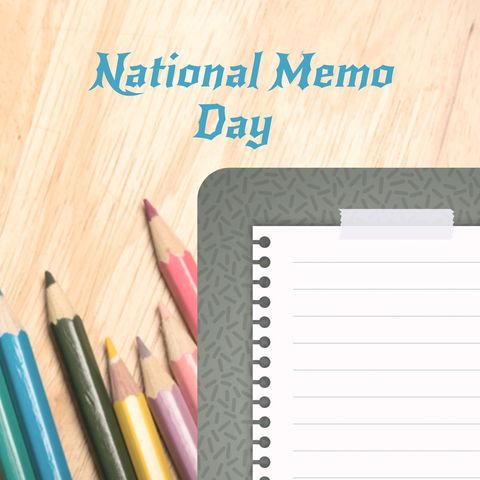 celebrating national memo day with notepad and pencils - Download Free Stock Templates Pikwizard.com