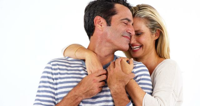 Affectionate Couple Smiling and Embracing Each Other - Download Free Stock Images Pikwizard.com