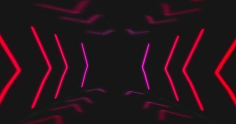 Futuristic Neon Lights Symmetrical Design