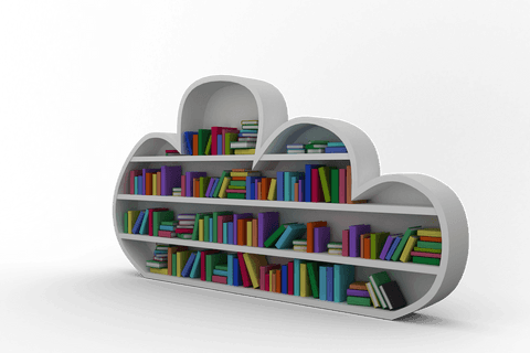 Cloud Shaped Bookshelf with Colorful Books on Transparent Background - Download Free Stock Videos Pikwizard.com