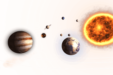 Digital Illustration of Planets Orbiting Sun on Transparent Background - Download Free Stock Videos Pikwizard.com