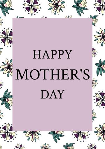 Elegant Floral Mother's Day Greeting Card Design - Download Free Stock Templates Pikwizard.com