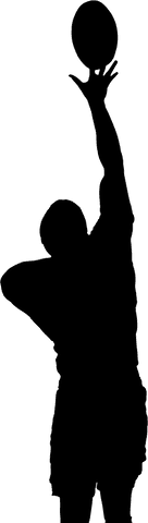 transparent silhouette of player catching rugby ball - Download Free Stock Videos Pikwizard.com