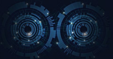 Futuristic Digital Interface with Abstract Tech Circles - Download Free Stock Images Pikwizard.com