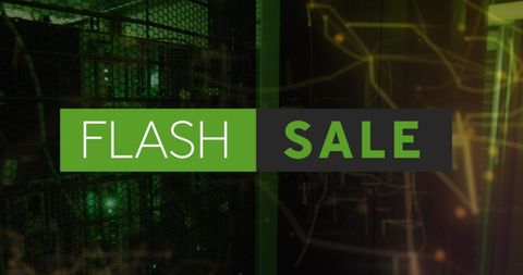 flash sale overlay on data center servers and networking - Download Free Stock Images Pikwizard.com