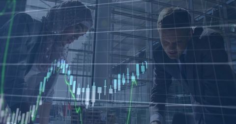 Financial Data Projection in Office with Diverse Professionals - Download Free Stock Images Pikwizard.com