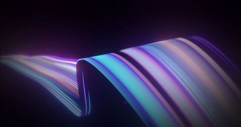 Flowing Neon Light Streaks Against Dark Background - Download Free Stock Images Pikwizard.com