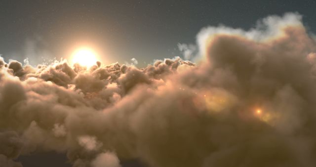 Beautiful smoky clouds and bright sunlight - Download Free Stock Photos Pikwizard.com
