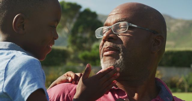 Grandfather and Grandson Bonding Outdoors - Download Free Stock Images Pikwizard.com