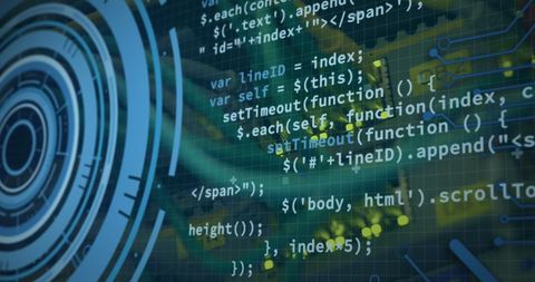 Futuristic Digital Interface with Programming Code - Download Free Stock Images Pikwizard.com