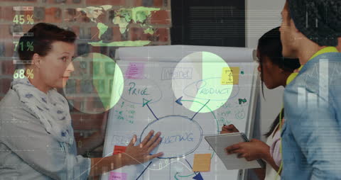 Diverse Business Team Discussing Marketing Strategy with Modern Technology