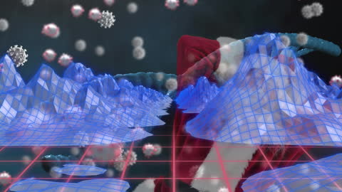 Animated Digital Mountains with Pandemic Conceptual Design