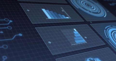 Digital Interface with Data Charts and Global Connections - Download Free Stock Images Pikwizard.com