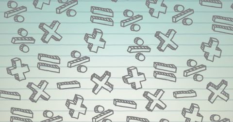 Floating Mathematical Symbols on Lined Background - Download Free Stock Images Pikwizard.com