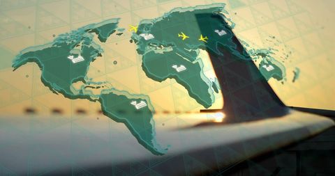 Global Business Travel and Data Connectivity Concept - Download Free Stock Images Pikwizard.com